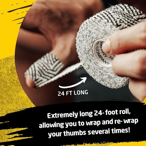Happy Thumbs Tape Company - Gym & Hook Grip Tape - Thumb & Finger Protection - for Cross Training, Weightlifting, Gymnastics & More - Stretchy Adhesive Athletic Weightlifting Tape - 24 ft Long 6 Pack in Saudi Arabia