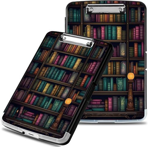 Clipboard with Storage, Plastic Clipboards with Pen Holder, High Capacity Storage Box with Low Profile Clip Smooth Writing Clip Board for Office Teacher Nurses, Strawberry Floral in Kuwait