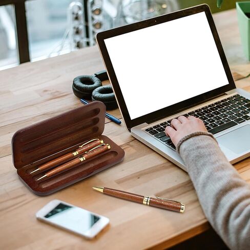 Luxury Wooden Pen Set Thank You Gifts for Women Men Friends Cool Teacher Boss Appreciation Gift for Female Coworkers Nice Engraved Pens Gifts Office Business Pens Work Employee Gratitude Gift in Saudi Arabia