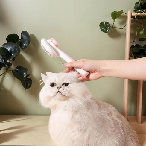 Self-Cleaning Pet Shedding Brush - Gentle Massage Brush For Dogs And Cats Reduces Shedding By 90%, One-Piece Press Design Separates Hair With Ease, 3 Colors (Blue, Pink, Gray) (Blue) in Saudi Arabia