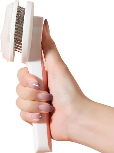 Self-Cleaning Pet Shedding Brush - Gentle Massage Brush For Dogs And Cats Reduces Shedding By 90%, One-Piece Press Design Separates Hair With Ease, 3 Colors (Blue, Pink, Gray) (Blue) in Saudi Arabia