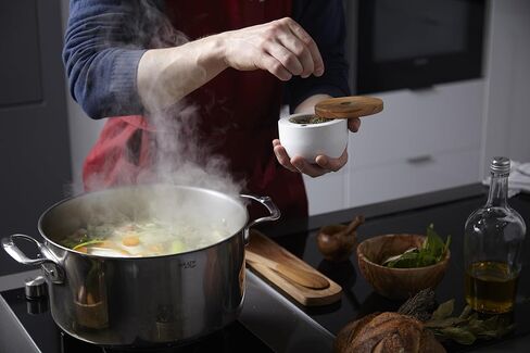 Berard Round Millenari Salt Keeper, 4 x 2.75in, White in Kuwait