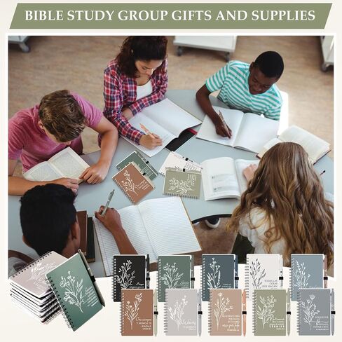 Kosiz 30 Sets Christian Gifts Spanish Bible Verse Pocket Spiral Notebooks Inspirational Small Journal and Ballpoint Pens Church Religious Mother's Day Supplies (Watercolor,Classic) in Saudi Arabia