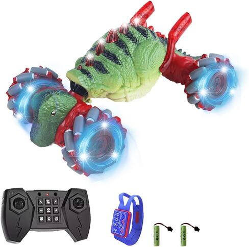 سيارة RC Stunt Car للأطفال ، سيارة التحكم عن بعد في الديناصورات ، 2.4 جيجا هرتز 4WD لفتة استشعار سيارات RC مع 360؟ in Kuwait
