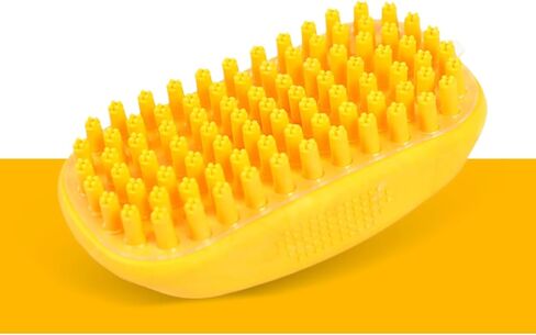 Taeku Dog Bath Brush, Rubber Shampoo Grooming Pet Brush Soft Shedding Bathing Hair Accessories Back Massage Cat Brush for Long Short Fur (Green) in Saudi Arabia