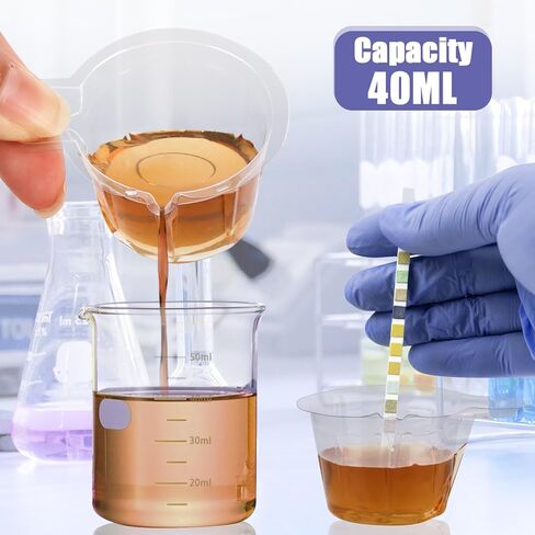 400 Pack Urine Cups, Disposable Plastic Urine Collection Cups 40ml Plastic Urine Cups Urine Specimen Container Cups for Pregnancy Confirm/Ovulation Test/pH Test Etc in Kuwait