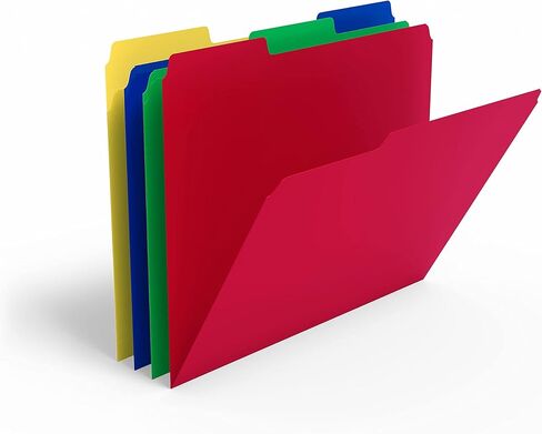 Staples Heavyweight File Folders, 3-Tab, Letter Size, Assorted Colors, 72/Carton (TR10741-CCVS) in Saudi Arabia