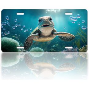 Adventure Awaits Mountains License Plate Cover Mountain License Plate Explorer Funny Stainless Steel Car Decoration Accessory Vanity Tag for Us Canada Standard Holder for Men Women12.2" X 6.2" Gift