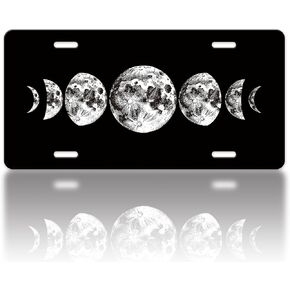 Adventure Awaits Mountains License Plate Cover Mountain License Plate Explorer Funny Stainless Steel Car Decoration Accessory Vanity Tag for Us Canada Standard Holder for Men Women12.2" X 6.2" Gift