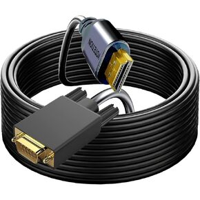 محول HDMI إلى VGA بطول 25 قدمًا، كابل HDMI إلى VGA محول HDMI إلى كابل VGA، سلك محول فيديو HDMI-VGA ذكر نشط للكمبيوتر والكمبيوتر المحمول وجهاز العرض in Kuwait
