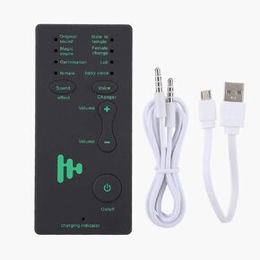Mobile Phone Voice Changer 400mAh 3.7V Sound Card External USB Voice Disguiser Device Phone Microphone DSP Noise Reduction for Cell Phone Webcast Live