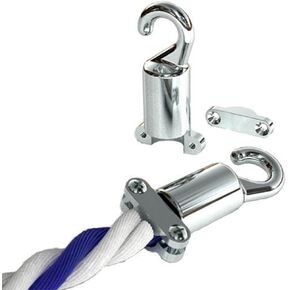 PH53 Chrome Plated 3/4 Inch Rope Hook - Cleat Type