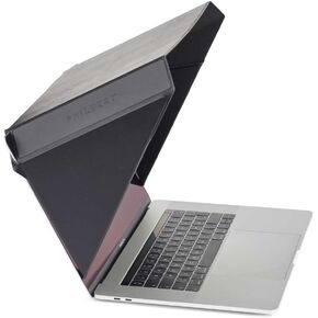 Philbert Design - 4 in 1 Laptop Screen Shade Slim Hood : Sun Shade | Privacy | Heat Protection | Contrast Enhancement. 15"/16" Laptops - Universal. Lightweight, Simple. Patent D790551 - Black