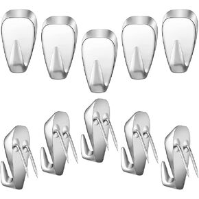 10 Pcs Cubicle Hooks Fabric Panel Wall Hooks Cubicle Clips Cubicle Picture Hangers for 40 Lbs Office Home Kitchen Board Hanging Supplies, Silver Cubicle Hooks for Fabric Walls Pictures