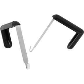 Quartet 7502 Adjustable Aluminum Hangers for Panels 1-1/2-3 Thick, Black, 2/Set, Aluminum;black