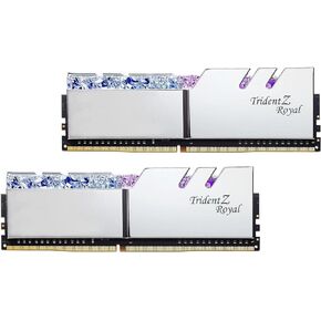 G.SKILL Trident Z Royal Series (Intel XMP) DDR4 RAM 32GB (2x16GB) 4000MT/s CL18-22-22-42 1.40V Desktop Computer Memory UDIMM - Silver (F4-4000C18D-32GTRS)
