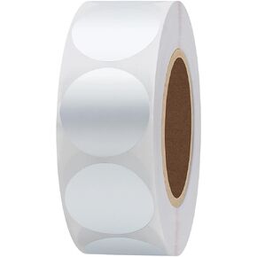 Hybsk Color Coding Dot Labels 1" Round Natural Paper Stickers Adhesive Label 1,000 Per Roll (black)