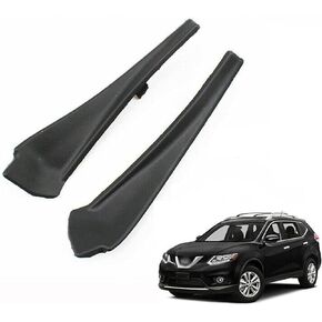 Front Windshield Wiper Side Cowl Extension Fender Cover Trim for 2014 2015 2016 2017 2018 2019 2020 Nissan Rogue Pair Left Right Black Durable Plastic Panel Caps 2PCS