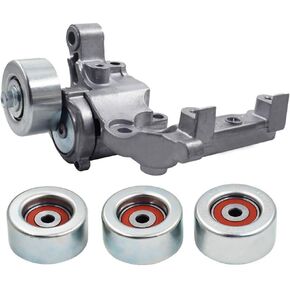 Drive Belt Tensioner & 3 Pulley Replacement for Toyota 4runner 03-09 FJ Cruiser 07-09 Tacoma 05-15 Tundra 05-11 4.0 V6 1T132P111P30 1660331040 1660431020