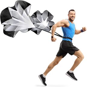 XL Double Parachute for Speed Training, Running Speed Training Parachute 56 Inch Pack of 2, Running Parachute Speed Training