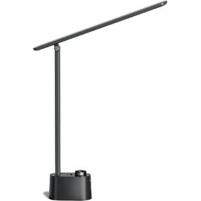 Honeywell HWT-H01 LED Desk Lamp Stepless Dimmable Table Lamp with USB A+C Dual Charging Port Eye-Caring Foldable Desk Light with 3 Color Modes for Home Office Bedroom Reading Study Sunturalux (Gray)