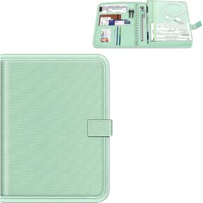 FINPAC Car Document Holder, Vehicle Registration and Insurance Card Holder, Auto Glove Box Organizer Owner Manual Presenter Pouch, Automotive Paperwork Holder, Sage Green