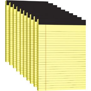 Legal Pads 8.5 x 11, 3 Pack Yellow Note Pads 8.5 x 11 Writing Pads, Wide Ruled Legal Notepads, Lined Pads of Paper Yellow Paper Pads, 30 Sheets Per Notepad for School, Home, Office, Business