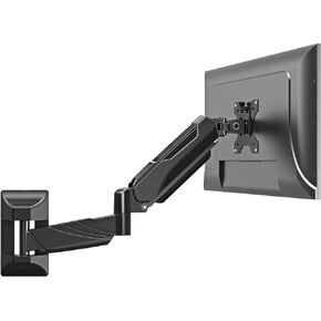 MOUNTUP Single Monitor Wall Mount for 17-32 Inch Computer Screen, Wall Mounted Monitor Holder Support 4.4-17.6lbs Display, Gas Spring Monitor Arm, VESA Bracket for VESA 75x75mm and 100x100mm, Black