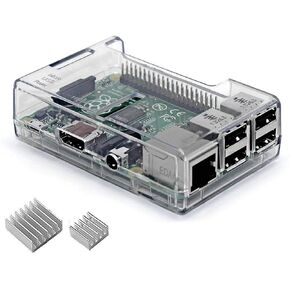 Raspberry Pi 3 b+ Case, iUniker Raspberry Pi 3 Model B+ Transparent Case with Raspberry Pi Heatsink for Raspberry Pi 3B+, 3B - Access to all ports (Clear)