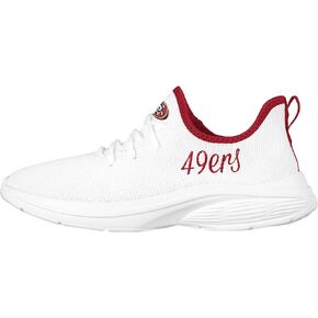 FOCO San Francisco 49ers NFL Womens Midsole White Sneakers