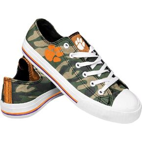 حذاء قماشي نسائي من FOCO Clemson Tigers NCAA Camo منخفض الرقبة - 11