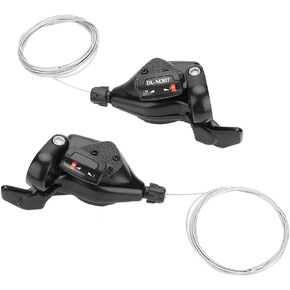 Shimano 9 Speed Shifter Shimano 8 Speed Shifter Metal Black 1 Pair Triple Speed Bicycle Gear Shift Derailleur Left Right Shifter (3X8Speed)