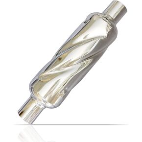 ماسورة عادم كاتم صوت من Glasspack مقاس 2.5 بوصة، مرنان أداء عالمي مزدوج طرف عادم عالٍ مدخل 2.5 بوصة لسيارة الشاحنات