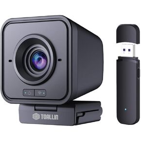 1080P HD Wireless Webcam for PC, Built-in Noise-Canceling Microphone, Wireless Computer Camera for Video Conferencing, Live Streaming and Online Video Calls