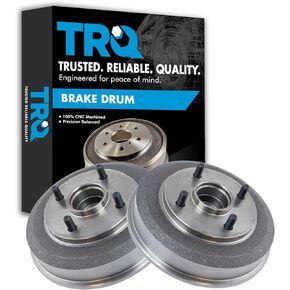 TRQ Rear Brake Drum Pair Set for 2000-2008 Ford Focus