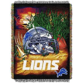 Northwest NFL Detroit Lions Unisex-Adult Woven Tapestry Throw Blanket, 48" x 60", Home Field Advantage