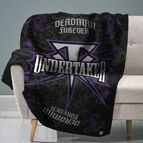 Sleep Squad WWE The Undertaker 60" x 80" Rachel Plush Blanket –Wrestling Legend Super-Soft Throw
