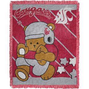 Northwest NCAA Unisex-Adult NCAA 36-Inches-By-46-Inches Woven Jacquard Baby Throw Blanket