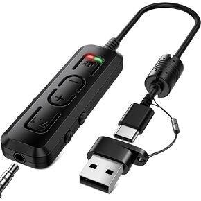 USB C/USB Virtual 7.1 Surround Sound to 3.5mm Jack Audio Adapter External Sound Card, Plug Play USB C Adapter for Google Pixel 7A 7 Pro 6 Samsung S23 S22 S20 iPad Pro PC Gaming Headset PS4 Laptop Mac in Saudi Arabia