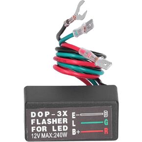 DOP?3X Flash Relay 12VDC 20A Electronic LED Flasher Relay Turn Light Relay Universal LED for Car Automotive Motorcycle