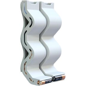 AA & AAA Battery Chute Combo, Wall Mount Battery Organizer/Battery Dispenser - Beige (Combo Pack)