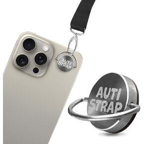 Stainless Steel Phone Anchor for Phone Lanyard with 3M VHB Adhesive Backing, Heavy-Duty Replacement for Phone Tether Tab, Compatible with Any Cell Phone Lanyard and Phone Case Strap