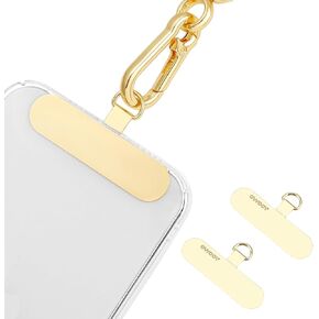 Phone Tether Tab, Metal Patch, Phone Strap Replacement Part for Cell Phone, Safety Lanyard Patch (2 PCS)