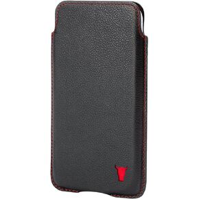 TORRO Cell Phone Sleeve Case Compatible with iPhone - 6.1 Inch Screen Size - Quality, Genuine Leather Pouch Cover, Slim and Lightweight (Black)