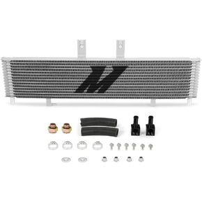 Mishimoto MMTC-DMAX-06SL Transmission Cooler Compatible With Chevrolet/GMC Duramax 6.6 LBZ/LMM 2006-2010 Silver