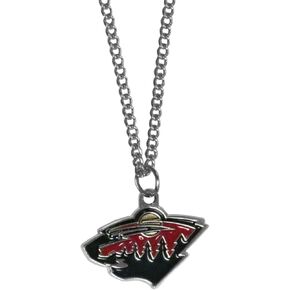 NHL Siskiyou Sports Fan Shop Minnesota Wild Chain Necklace with Small Charm 22 inch Team Color