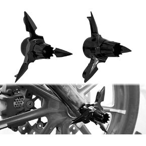 Motorcycle Front Axle Nut Covers Cap Spun Blade Spinning Fit for Harley Touring Electra Road Street Glide Trike Dyna Softail Sportster XL XG Black