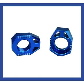 Axle Blocks Chain Adjuster Compatible with KTM EXC EXCF XCW XCFW XCFW TPI 85 105 125 150 200 250 300 350 450 500 02-23