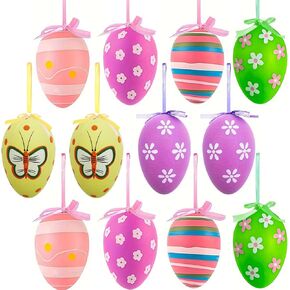 Easter Tree Ornaments-Easter Decorations Easter Eggs Hanging Ornaments for Easter Tree Basket Decor Supplies Home Party Favors (24)