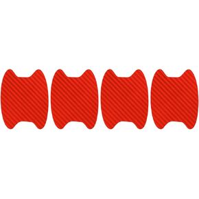 4 PCS Car Door Handle Sticker, Universal Carbon Fiber Car Door Handle Paint Guard, Side Sticker Scratch Protector Door Handle Paint Scratch Protection Protective Film (Black)